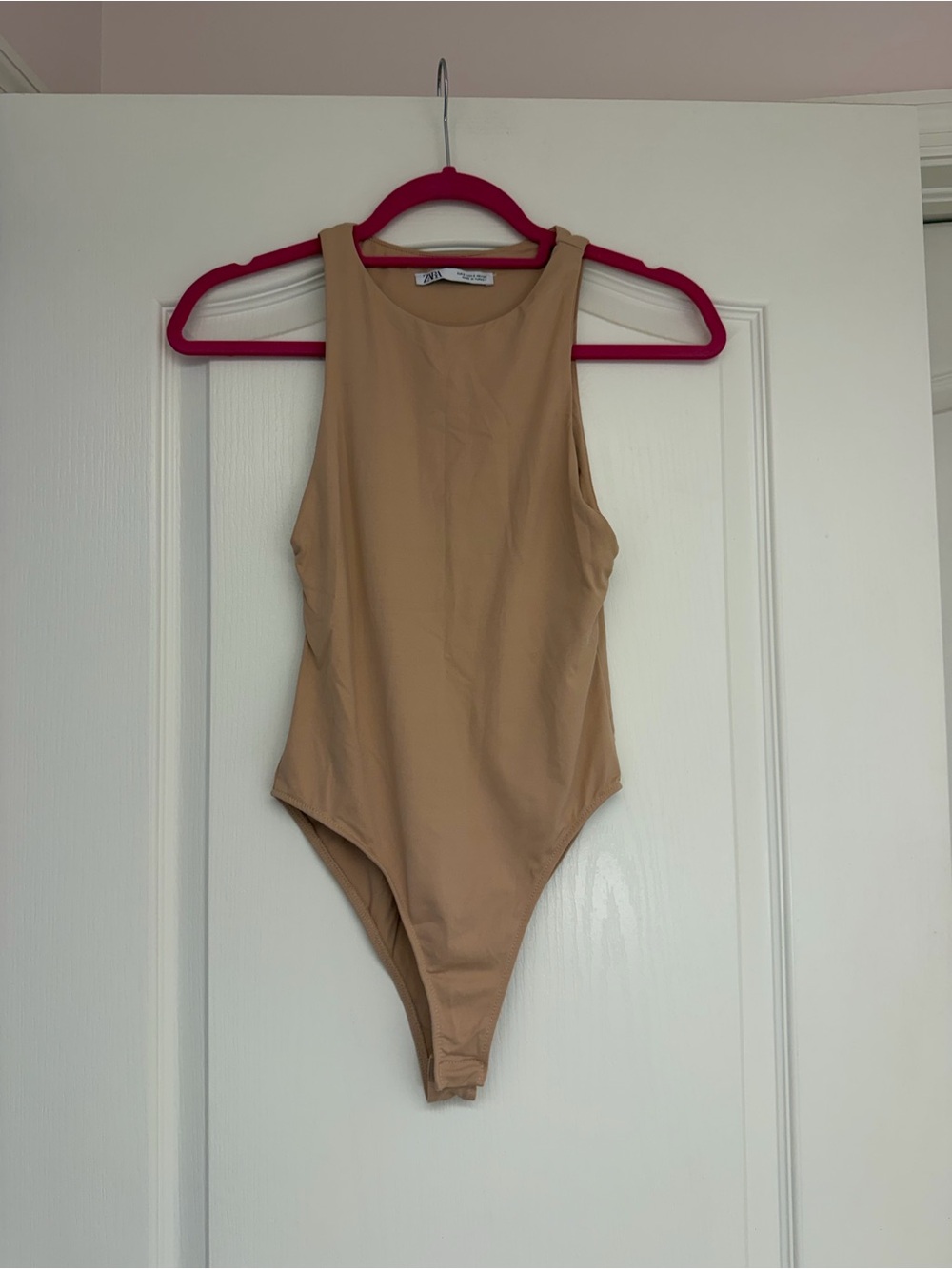 Zara Beige Halter Neck Bodysuit Size S